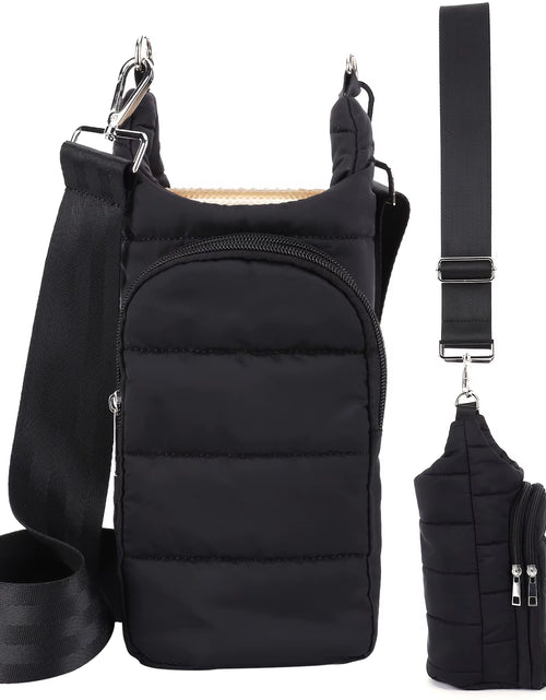 Load image into Gallery viewer, HydroCarry Puffer Tote – Adjustable Strap Water Bottle Carrier for Outdoor Travel & Daily Adventures